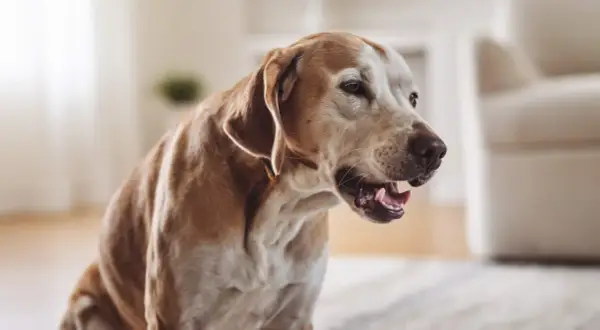 Perro con tos, buscando tratamiento para la tos de las perreras.